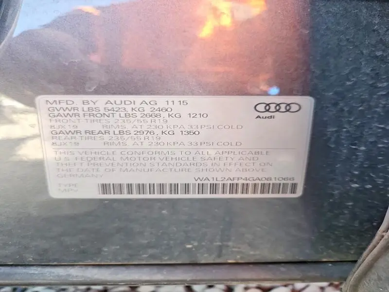 2016 AUDI Q5 PREMIUM PLUS  