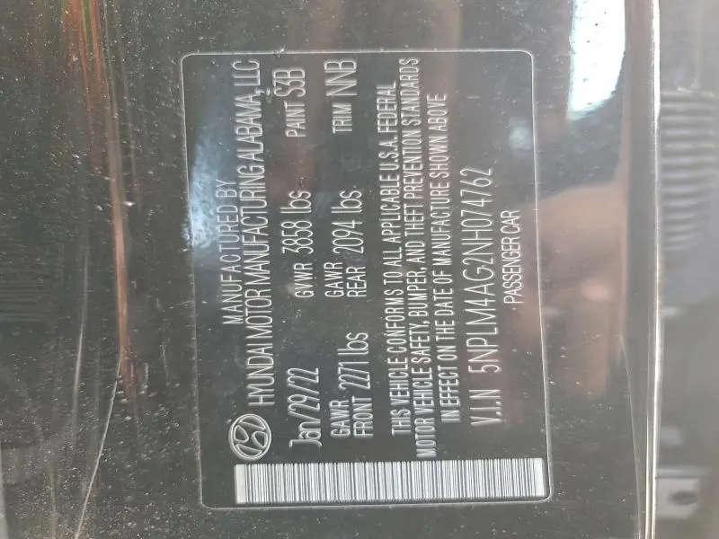 2022 HYUNDAI ELANTRA SEL  