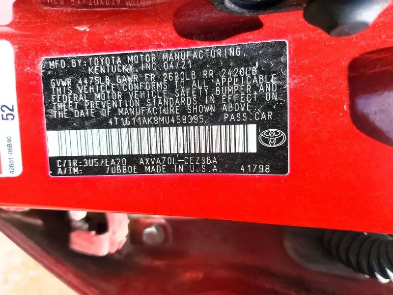 2021 TOYOTA CAMRY SE  