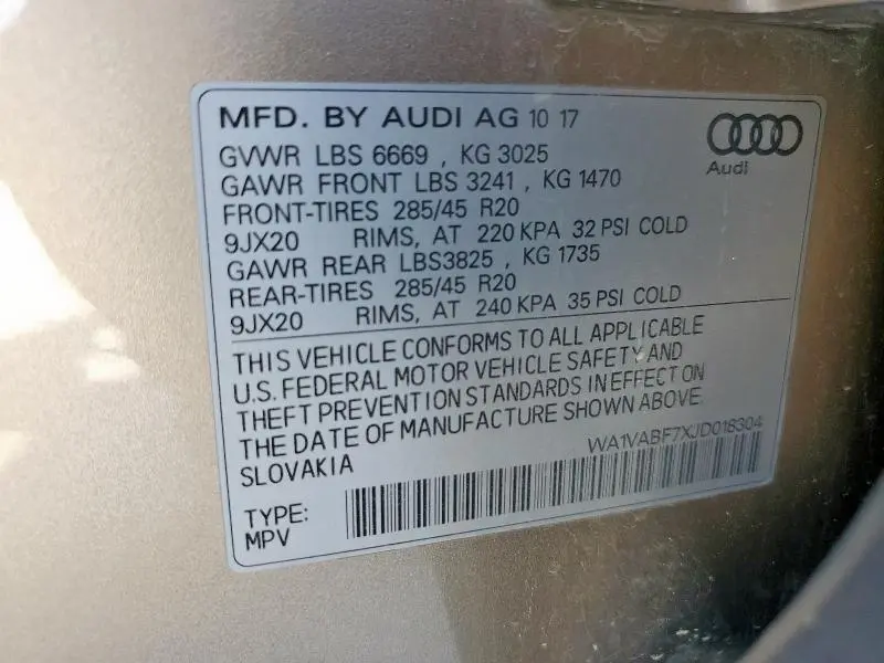 2018 AUDI Q7 PRESTIGE