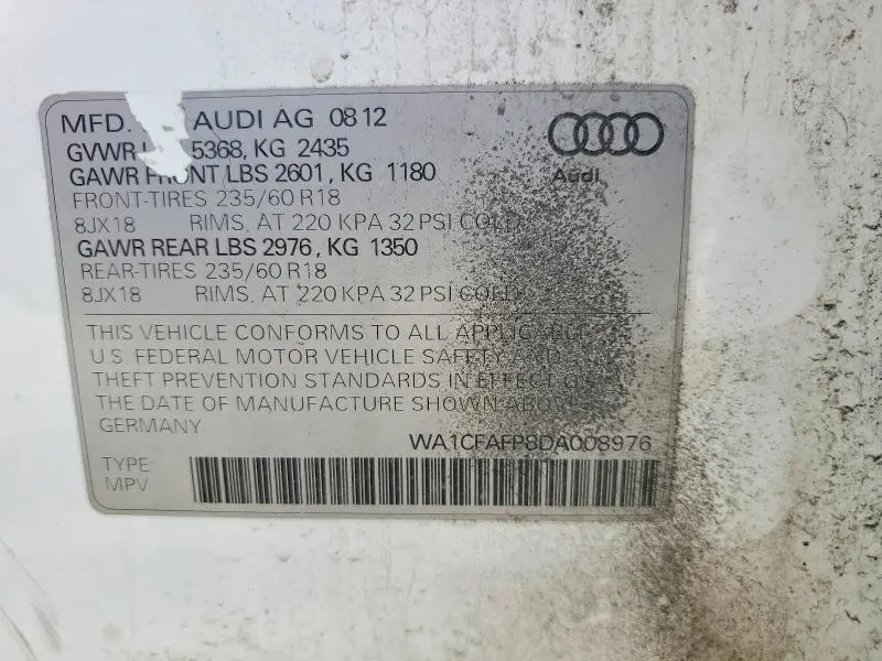 2013 AUDI Q5 PREMIUM  