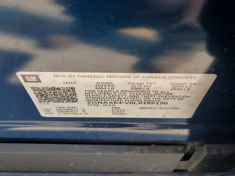 2020 CHEVROLET EQUINOX LT  