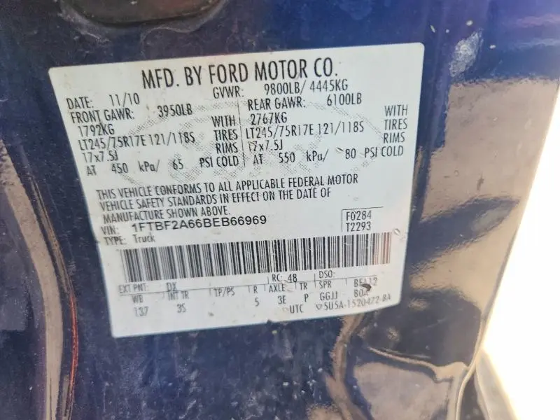 2011 FORD F250 SUPER DUTY  