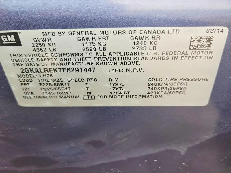 2014 GMC TERRAIN SLE  