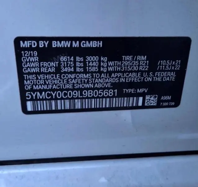 2020 BMW X6 M  