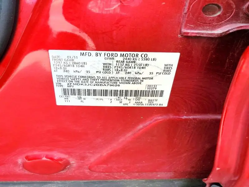 2011 FORD EDGE SEL  