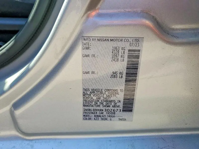 2024 NISSAN ALTIMA 2.5 SV  
