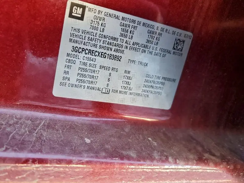 2014 CHEVROLET SILVERADO C1500 LT  