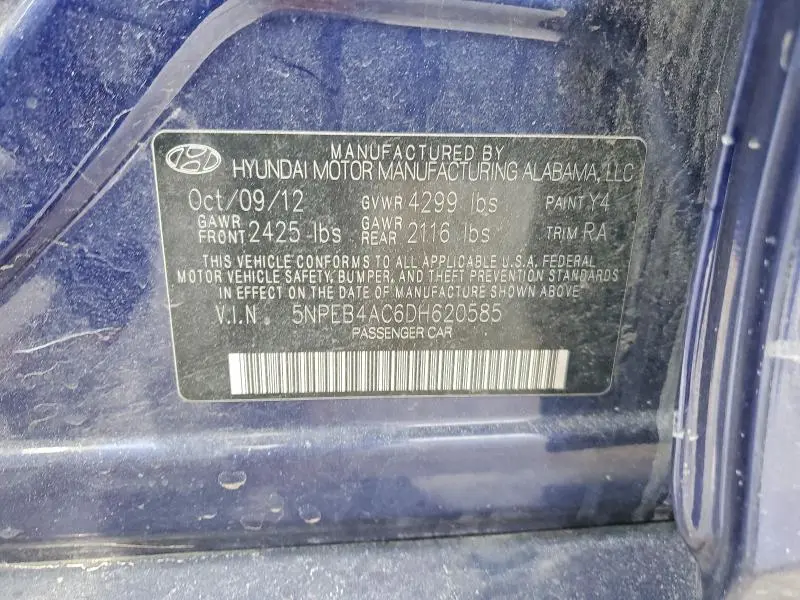 2013 HYUNDAI SONATA GLS  