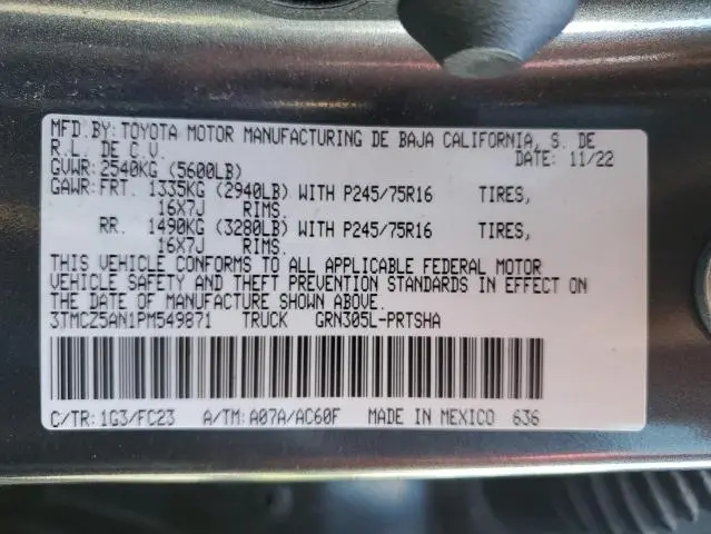 2023 TOYOTA TACOMA DOUBLE CAB  