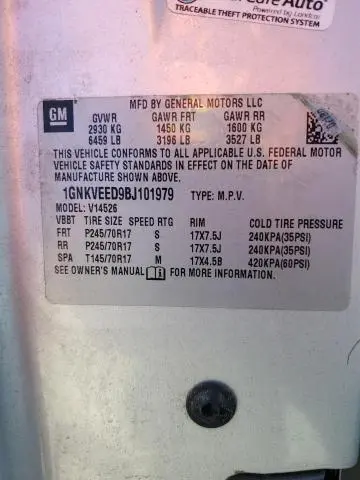 2011 CHEVROLET TRAVERSE LS  