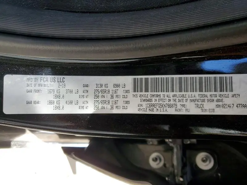 2019 RAM 1500 BIG HORN/LONE STAR  