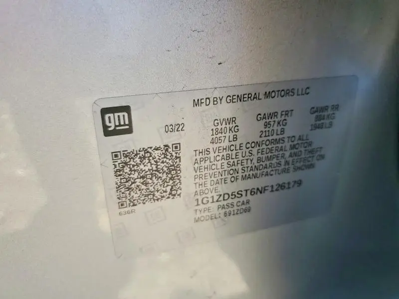 2022 CHEVROLET MALIBU LT  
