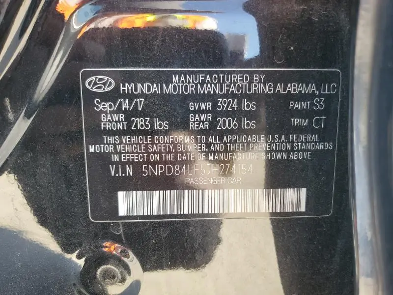 2018 HYUNDAI ELANTRA SEL  