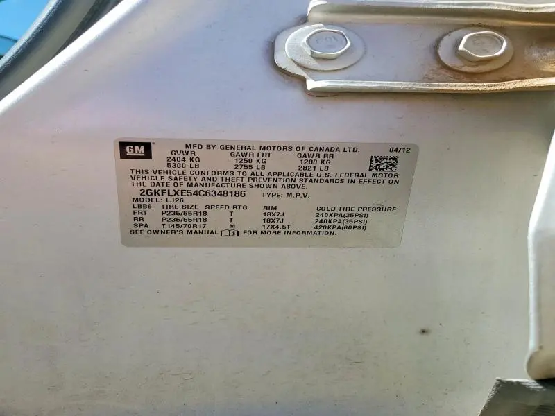 2012 GMC TERRAIN SLT  