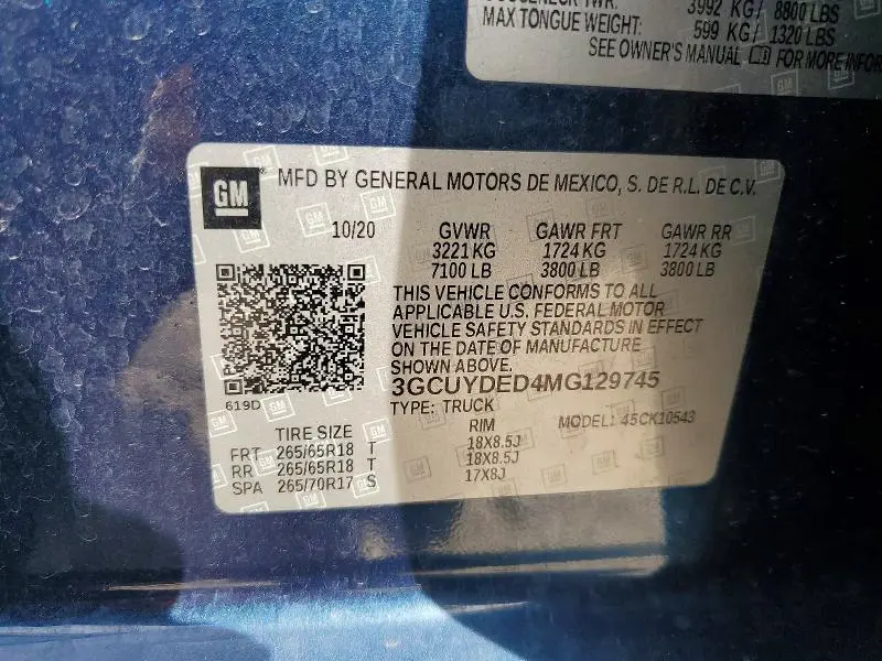 2021 CHEVROLET SILVERADO K1500 LT  