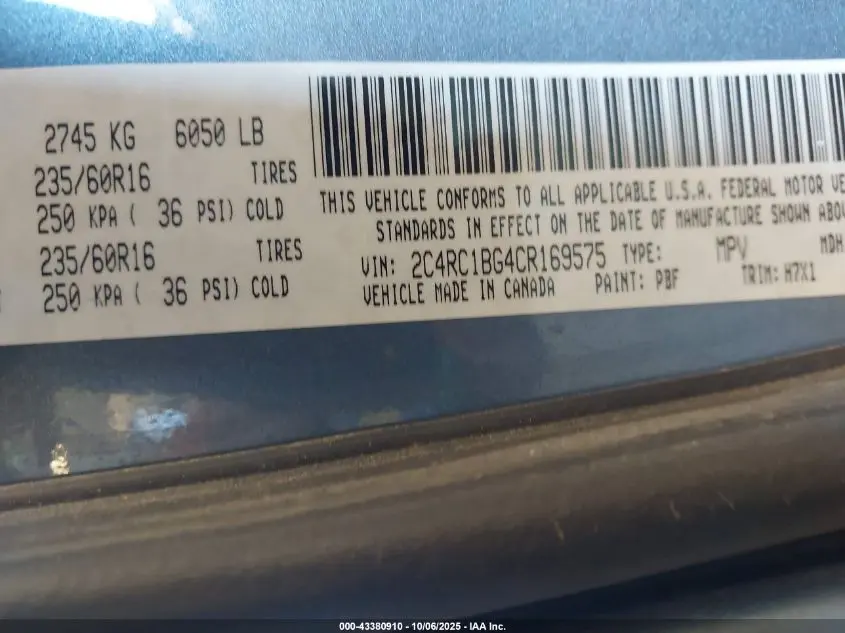 2012 CHRYSLER TOWN & COUNTRY TOURING