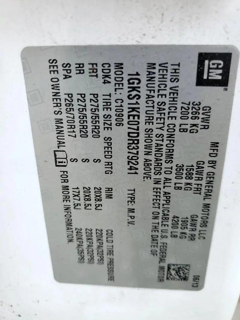 2013 GMC YUKON XL C1500 SLT  