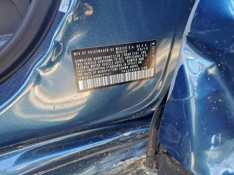 2017 VOLKSWAGEN JETTA S  