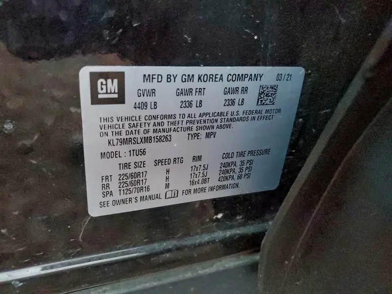 2021 CHEVROLET TRAILBLAZER LT  