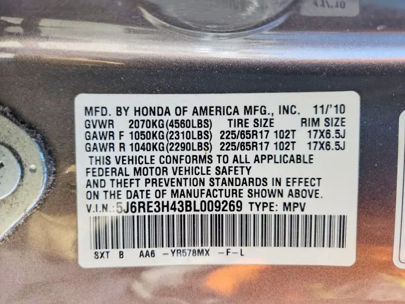 2011 HONDA CR-V SE  