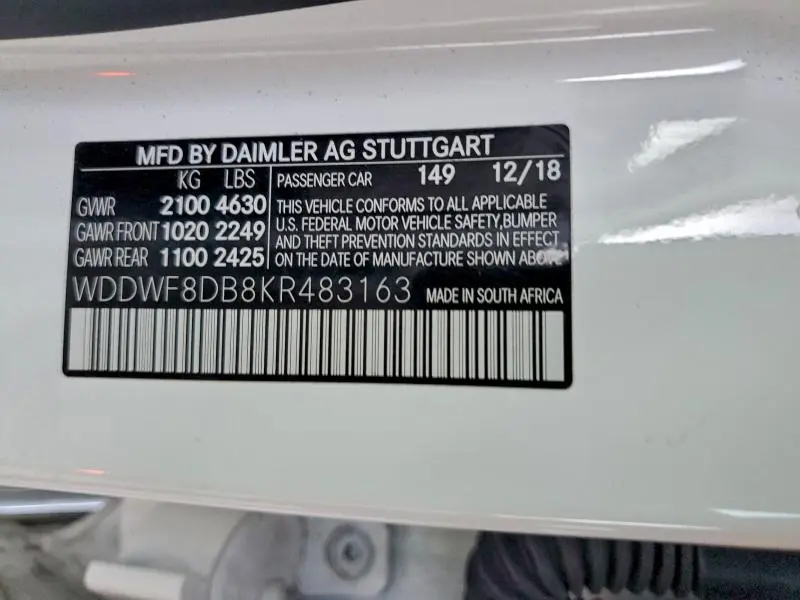 2019 MERCEDES-BENZ C 300  