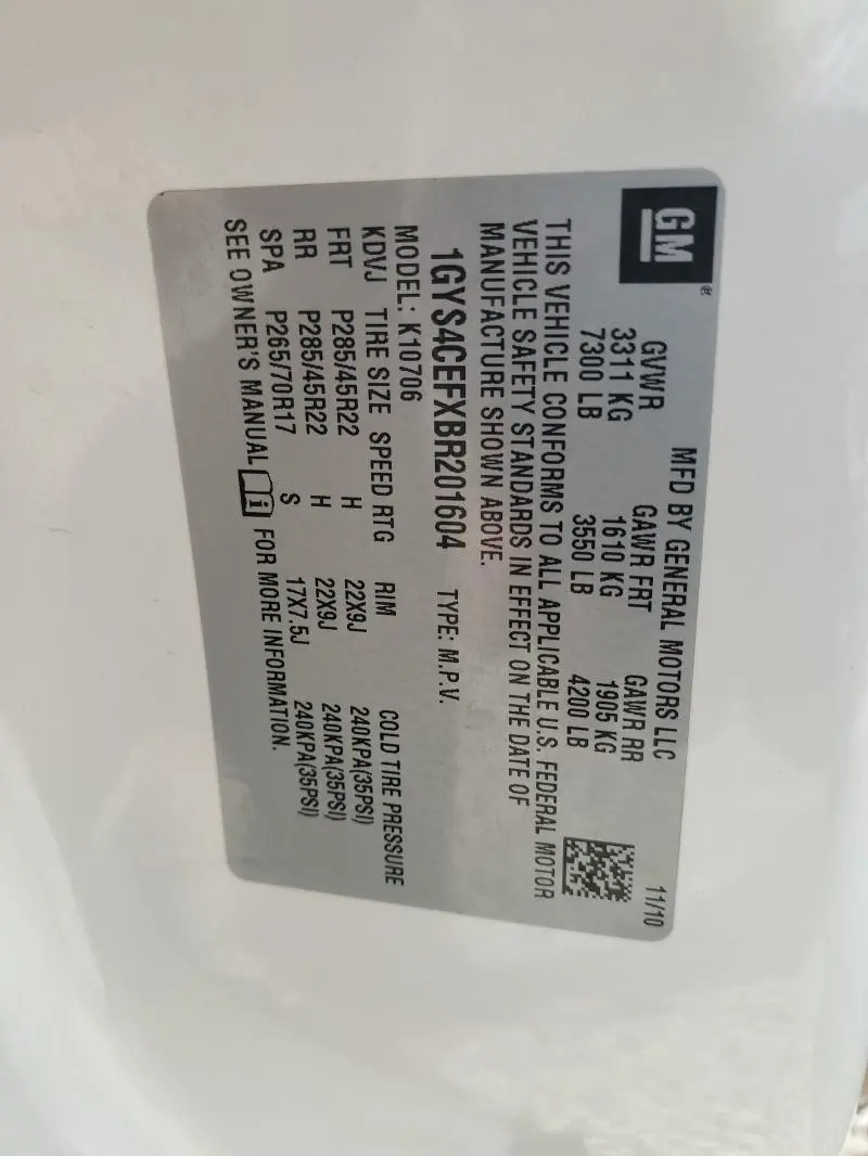 2011 CADILLAC ESCALADE PREMIUM  