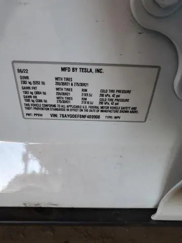 2022 TESLA MODEL Y 