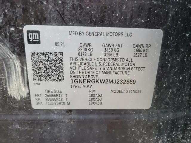 2021 CHEVROLET TRAVERSE LT  