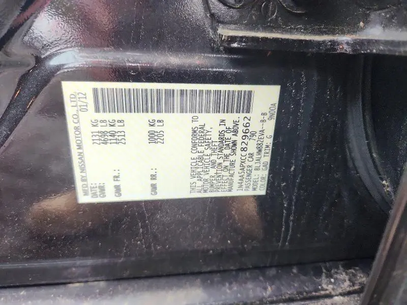 2012 NISSAN MAXIMA 3.5 S  