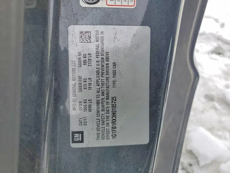 2017 CHEVROLET CAMARO LT  