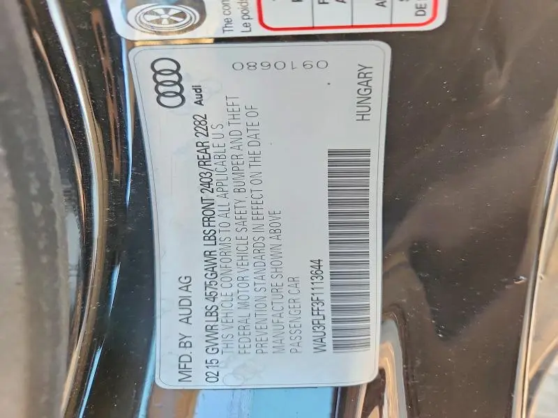 2015 AUDI A3 PREMIUM PLUS  