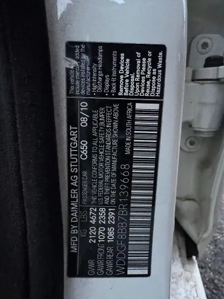 2011 MERCEDES-BENZ C 300 4MATIC  