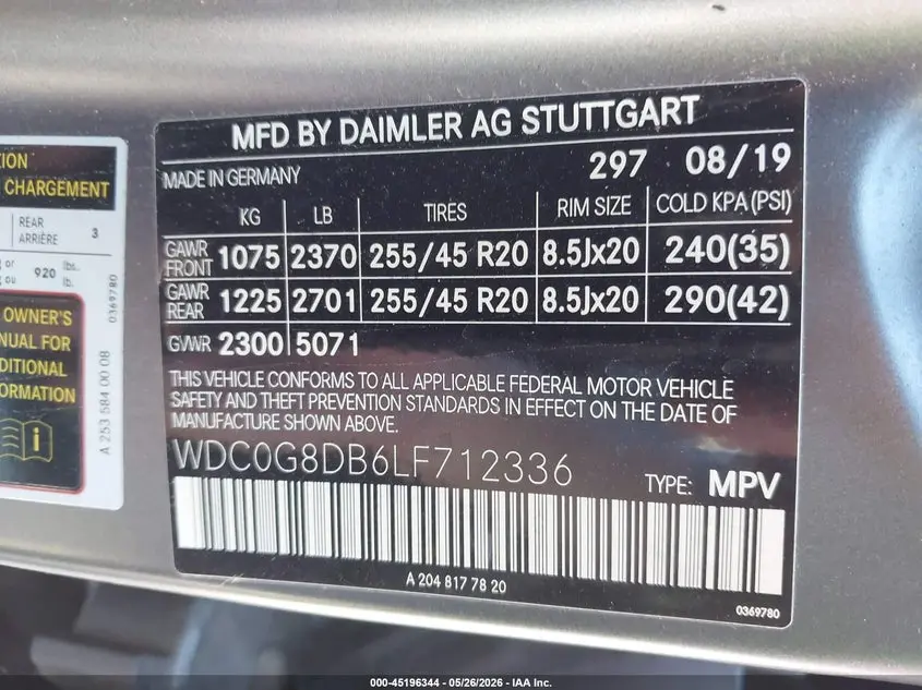 2020 MERCEDES-BENZ GLC 300  