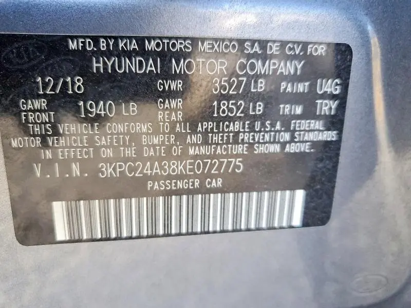 2019 HYUNDAI ACCENT SE  