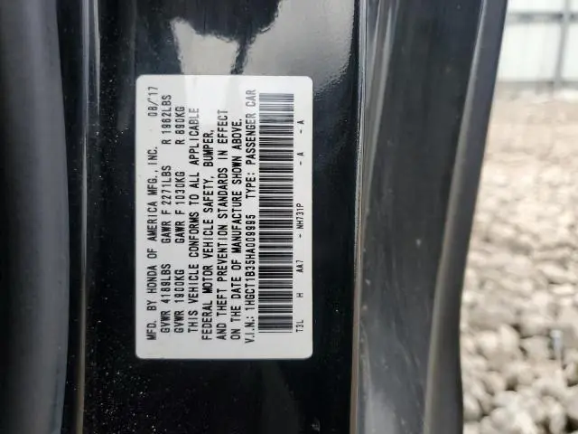 2017 HONDA ACCORD LX-S  