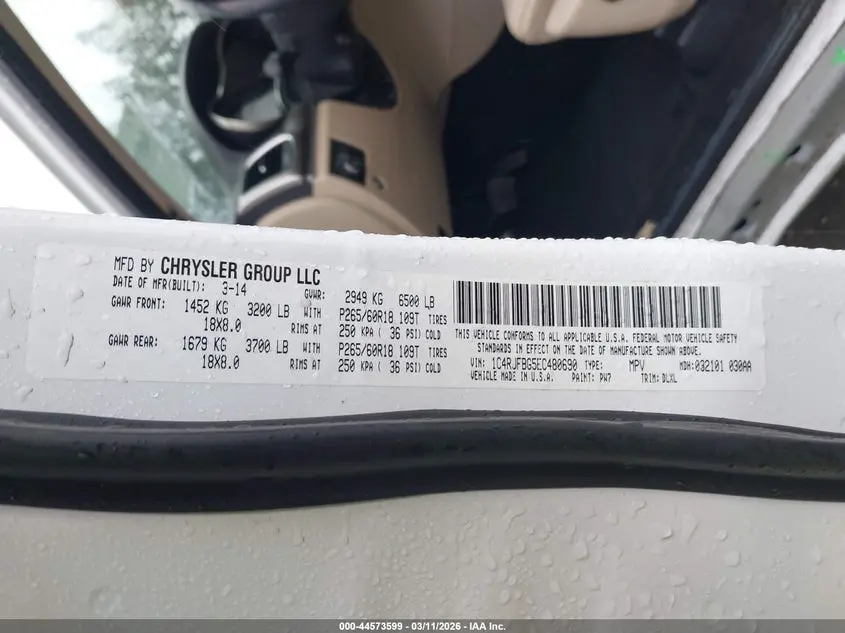 2014 JEEP GRAND CHEROKEE LIMITED