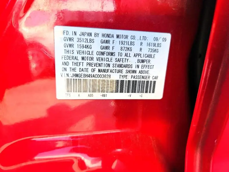 2010 HONDA FIT SPORT  