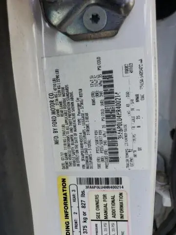 2017 FORD FUSION SE HYBRID  