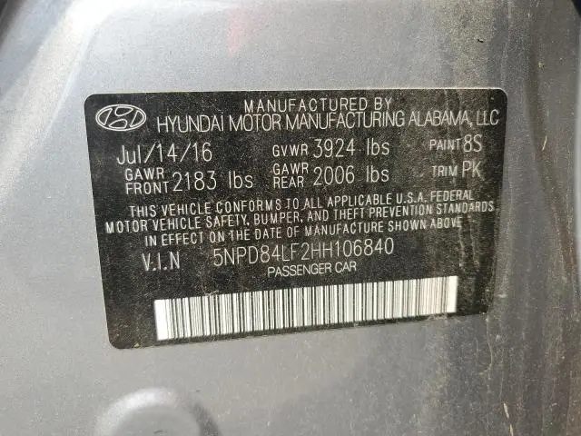 2017 HYUNDAI ELANTRA SE