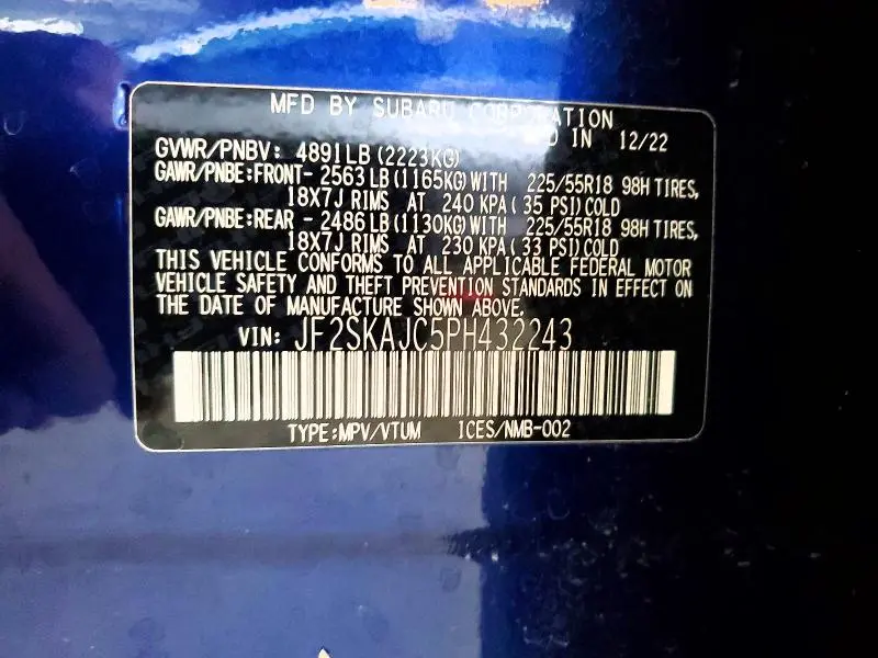 2023 SUBARU FORESTER SPORT  