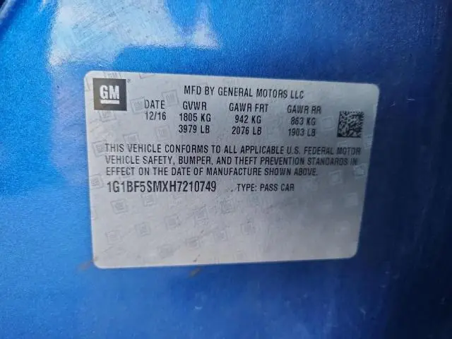 2017 CHEVROLET CRUZE PREMIER  