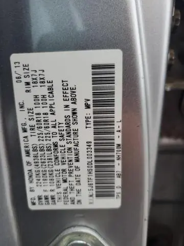 2013 HONDA CROSSTOUR EXL  