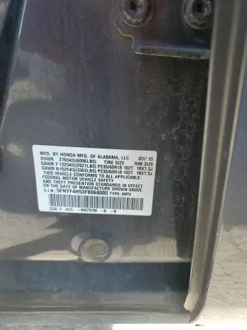 2015 HONDA PILOT EXL  