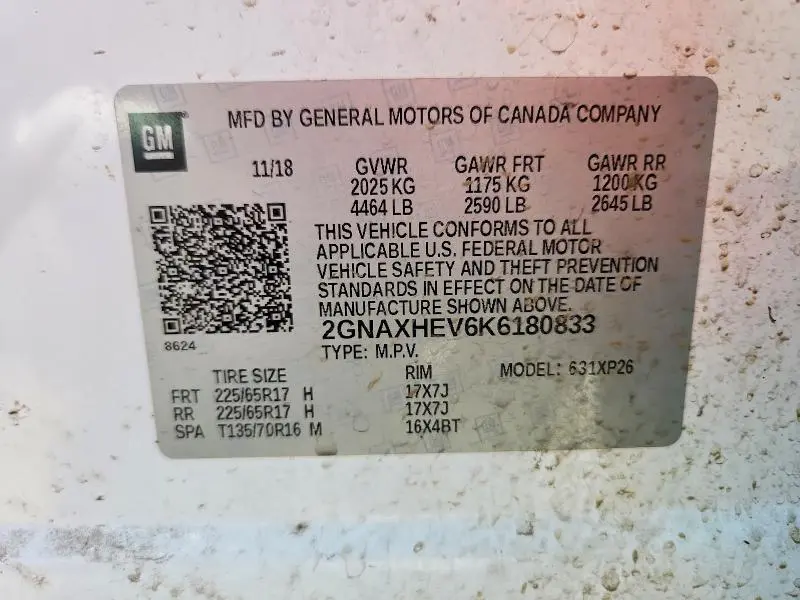 2019 CHEVROLET EQUINOX LS  
