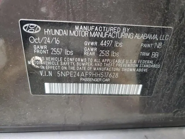 2017 HYUNDAI SONATA SE  