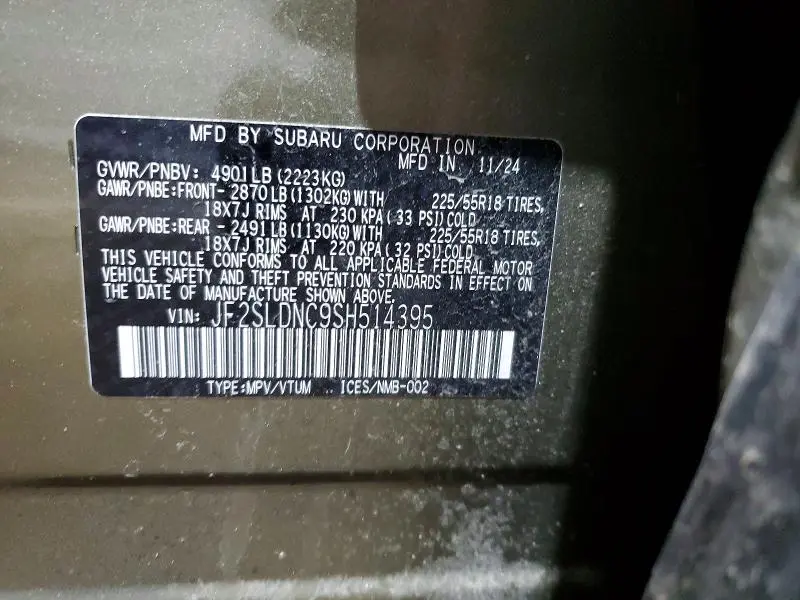 2025 SUBARU FORESTER LIMITED  