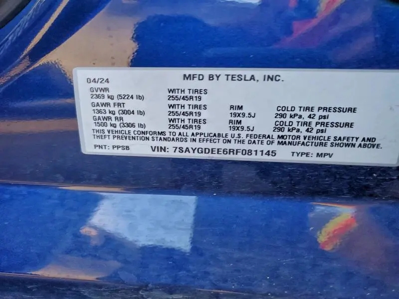 2024 TESLA MODEL Y   