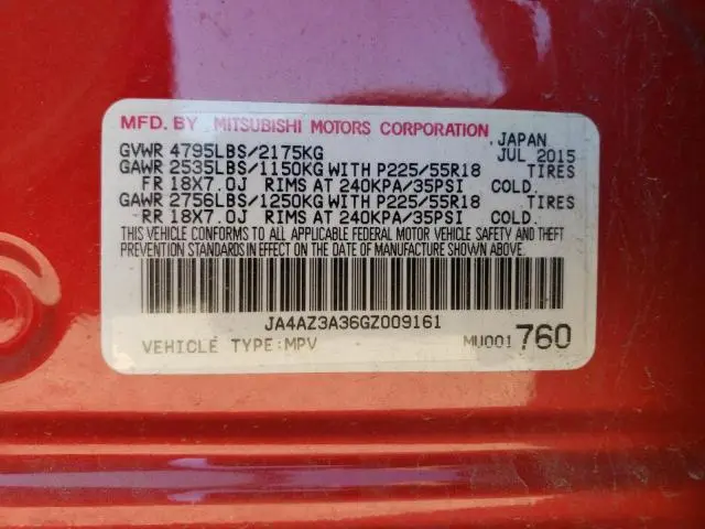 2016 MITSUBISHI OUTLANDER SE
