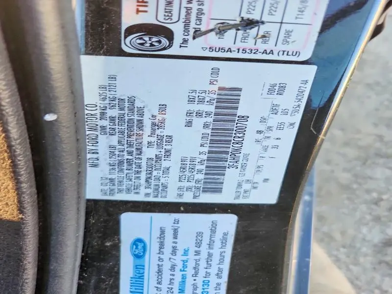 2012 FORD FUSION SPORT  